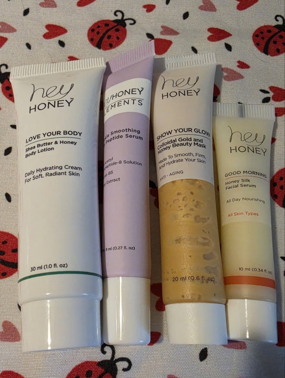 hey HONEY Face Serum & Mask Trio Good morning, show your glow, peptide serum
